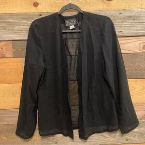 💝3/$20 Alex lightweight Black Sheer Open Front Blazer